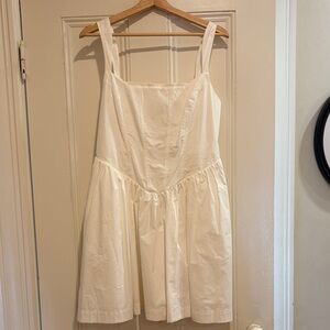 White Sleeveless Corset Dress